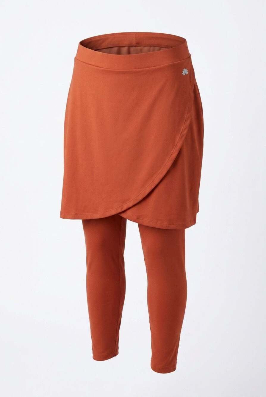 Snoga Athletics Faux Wrap Skirt with Built-In Leggings,